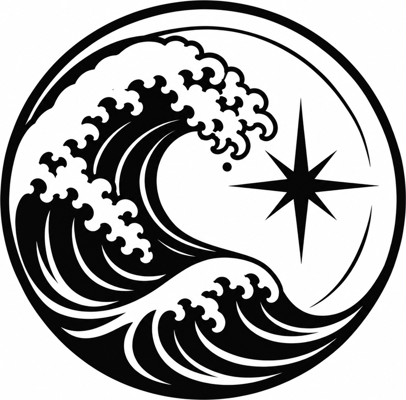The Outer Margins wave-and-star emblem
